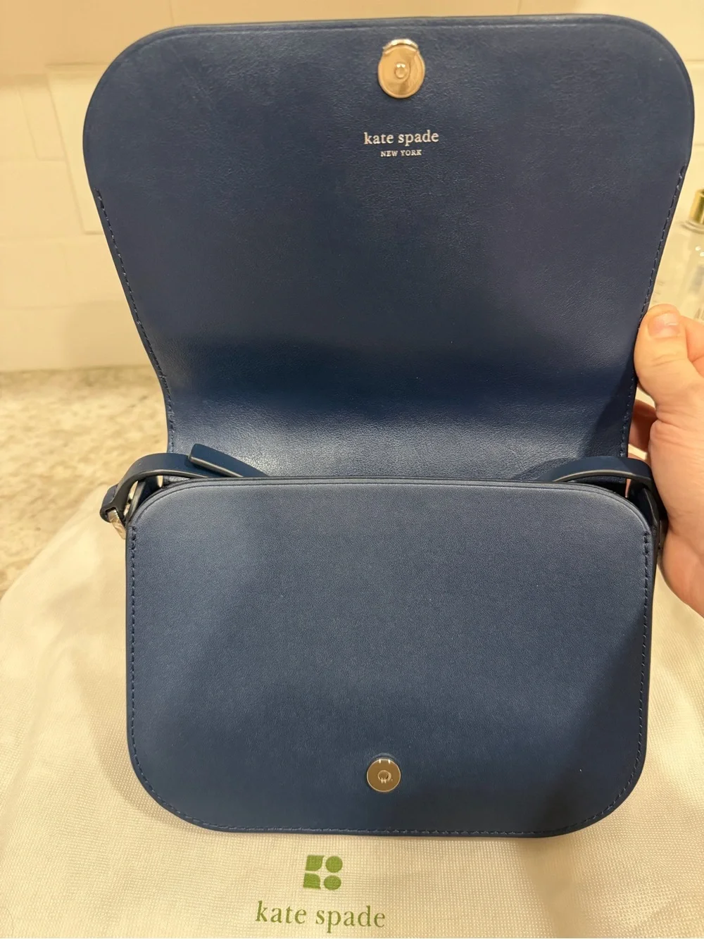 kate spade Pink and Navy Colorblock Crossbody